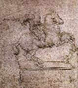 LEONARDO da Vinci Study fur the Sforza-Reiterstandbild oil painting on canvas